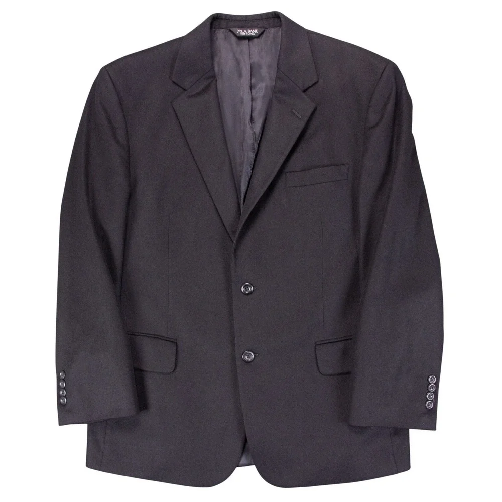 Jos A Bank Mens 42S Black 100% Cashmere Gold Button Blazer Sport Coat 2 BTN‎